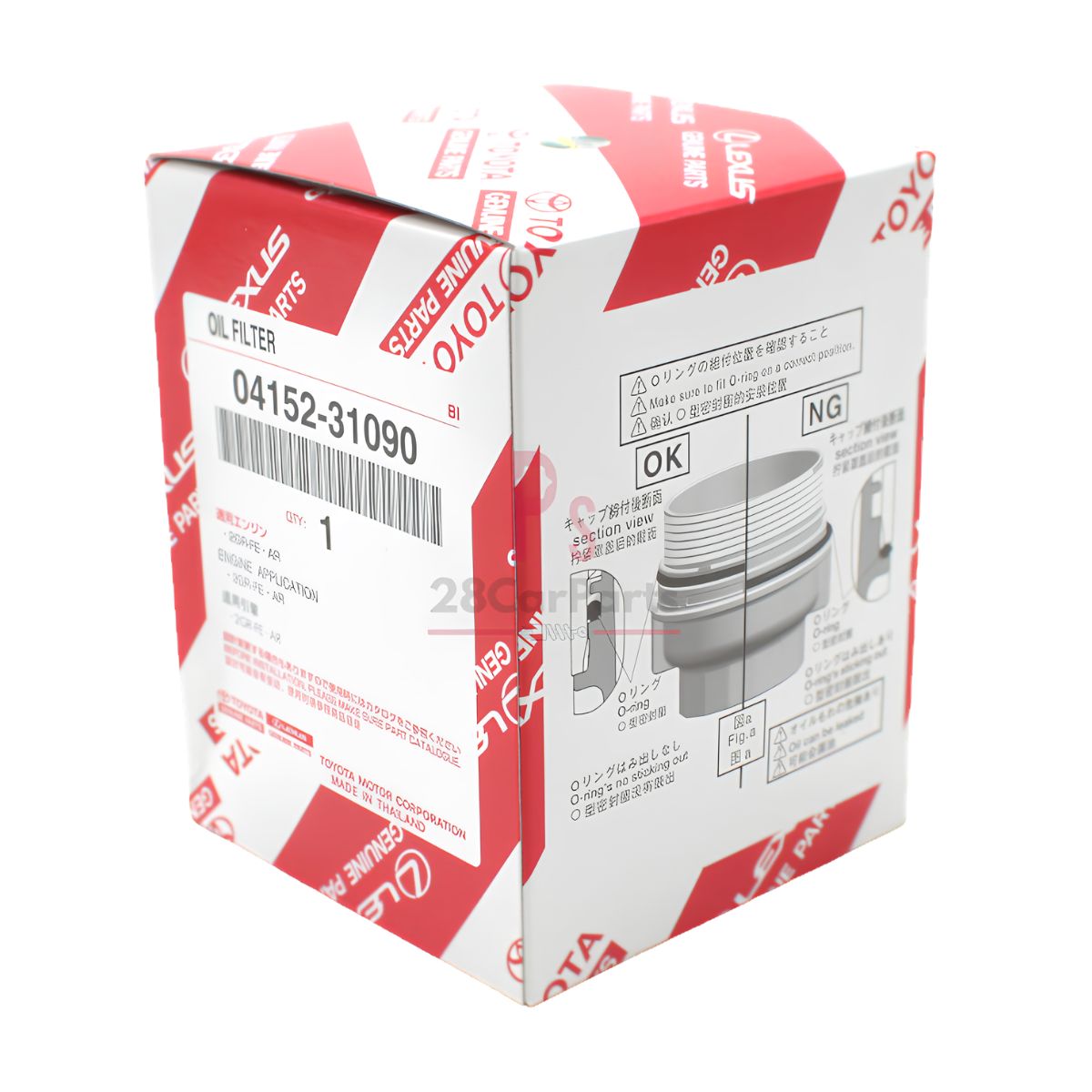 Toyota Genuine 04152-31090 Engine Oil Filter