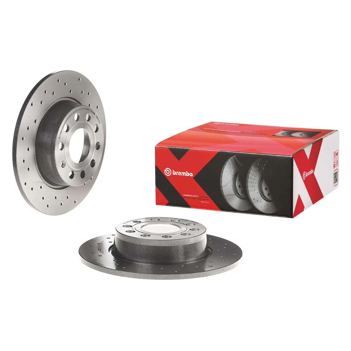 Brembo 08.B413.1X Xtra Drilled Brake Disc (Rear) - 272mm