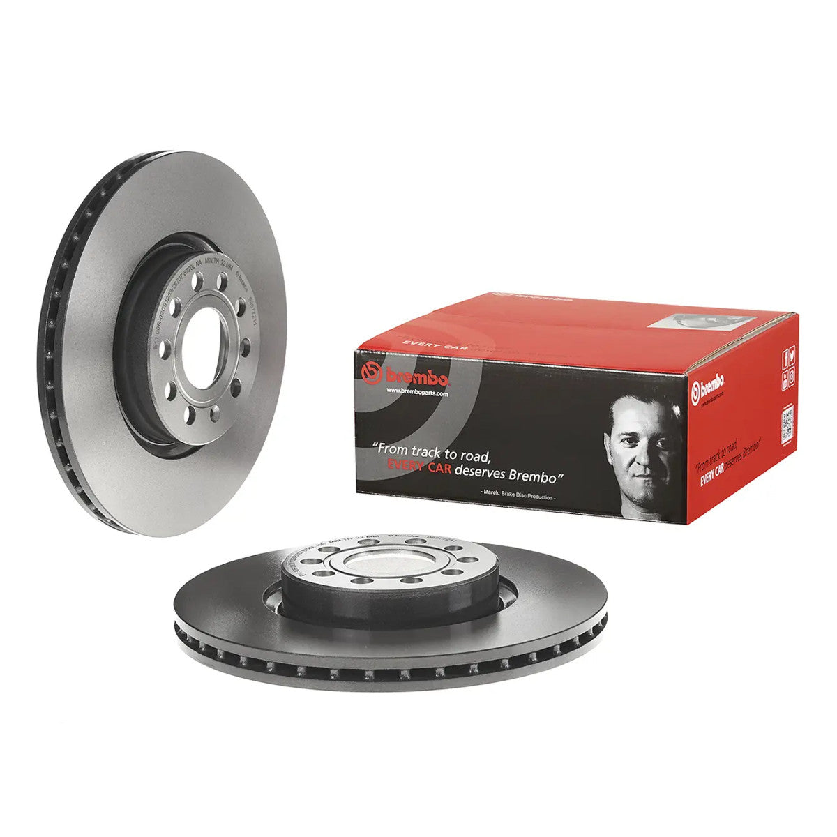 Brembo 09.9772.11 Prime UV Coated Brake Disc (Front) - 312mm