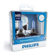 Philips DiamondVision H11 Halogen Headlight Bulbs 5000K (Pair)