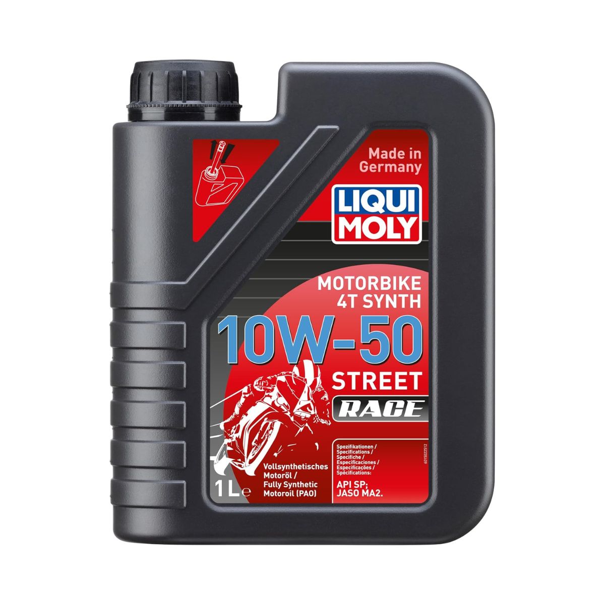 LIQUI MOLY Motorbike 4T Synth 10W-50 Street Race Engine Oil 1L
