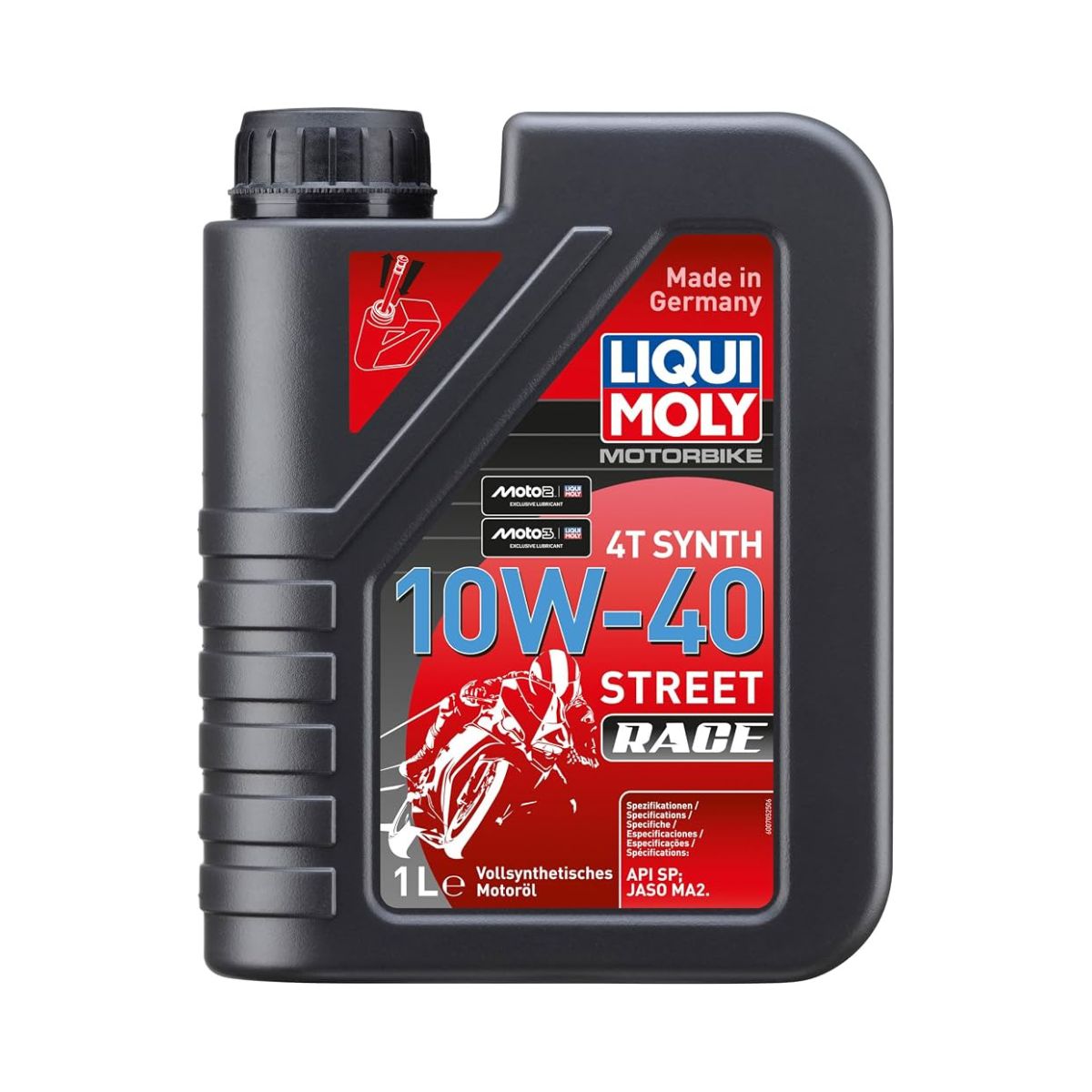 LIQUI MOLY Motorbike 4T Synth 10W-40 Street Race Engine Oil 1L