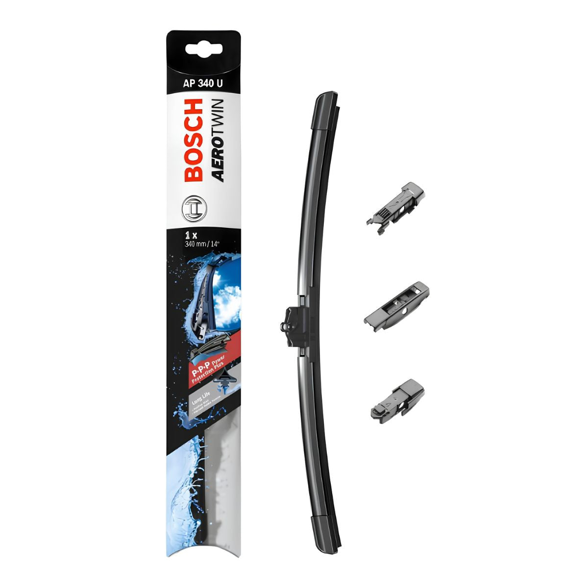 Bosch 3 397 006 941 (AP340U) AeroTwin Front Wiper Blade (Single / Multi-Clip)