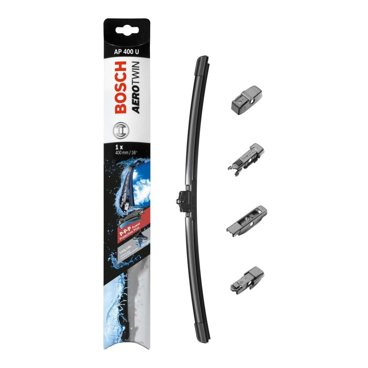 Bosch 3 397 006 943 (AP400U) AeroTwin Front Wiper Blade (Single / Multi-Clip)