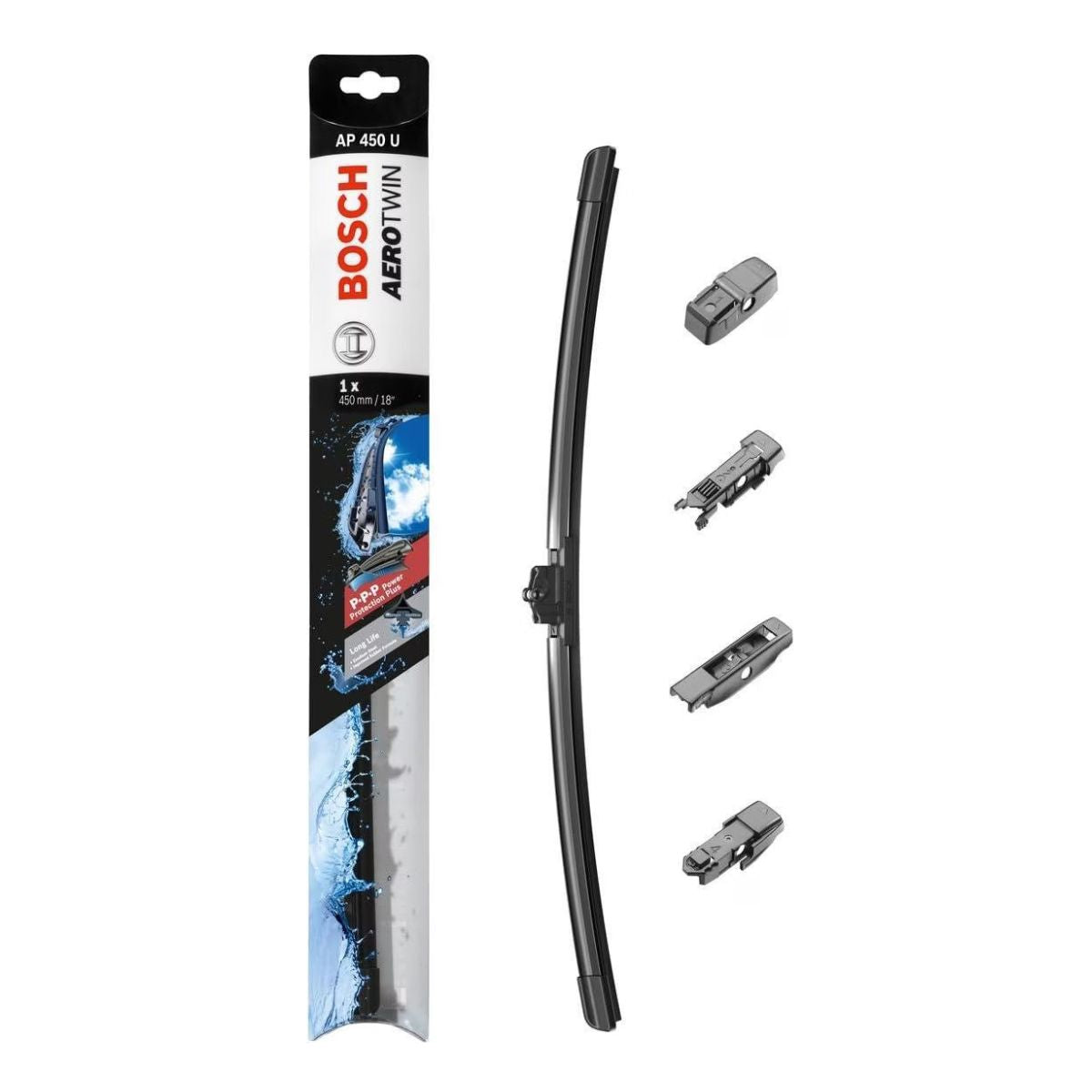 Bosch 3 397 006 945 (AP450U) AeroTwin Front Wiper Blade (Single / Multi-Clip)