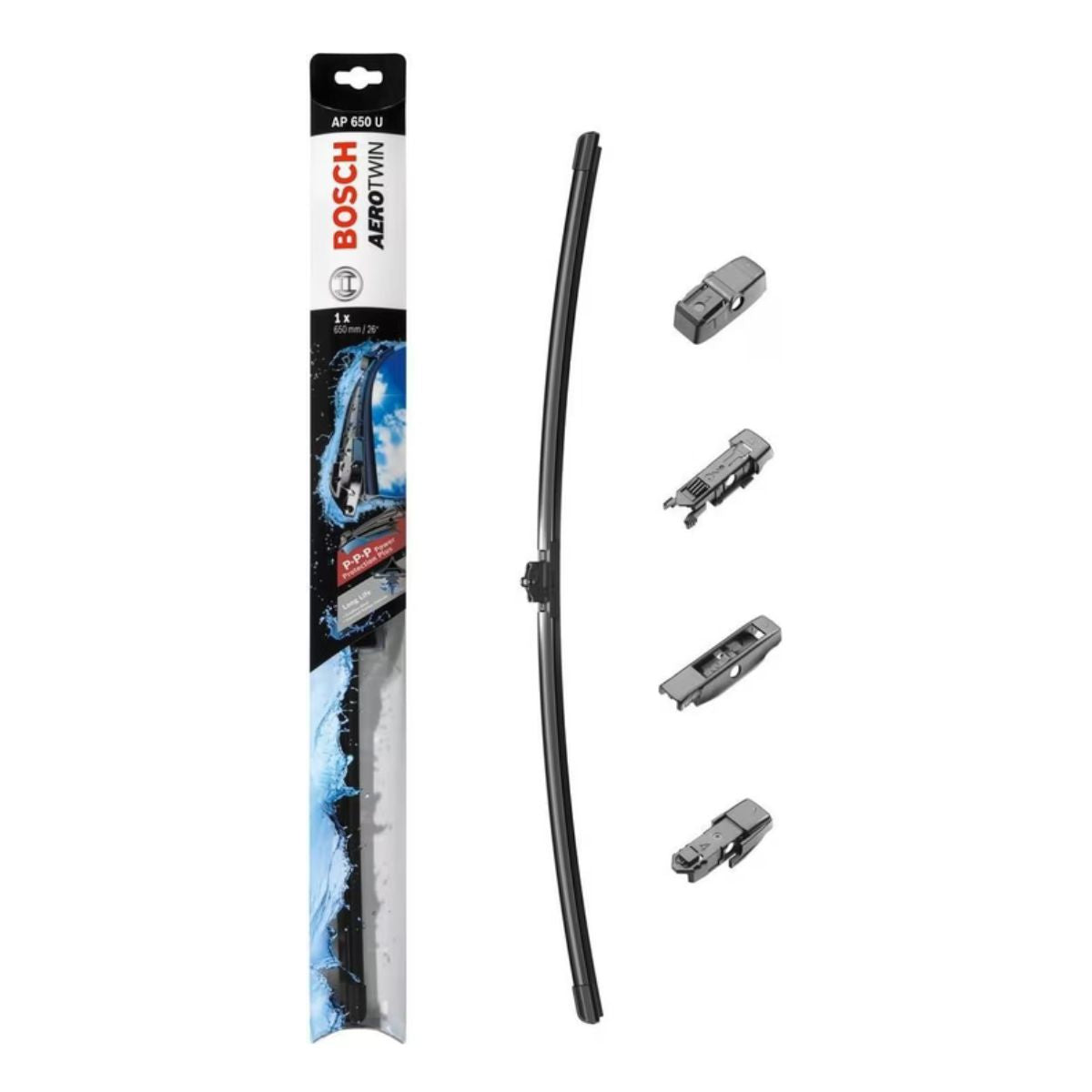 Bosch 3 397 006 952 (AP650U) AeroTwin Front Wiper Blade (Single / Multi-Clip)