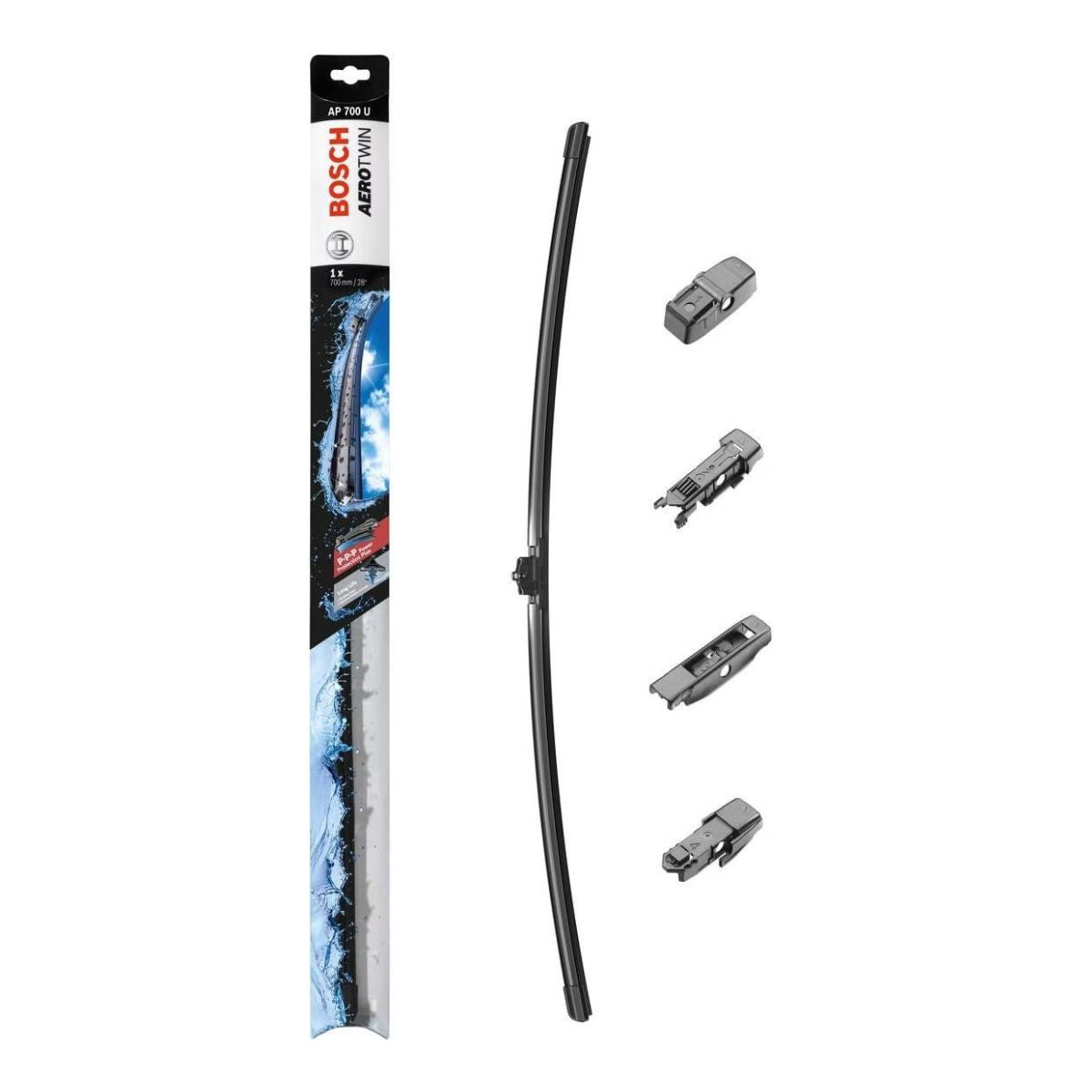 Bosch 3 397 006 953 (AP700U) AeroTwin Front Wiper Blade (Single / Multi-Clip)