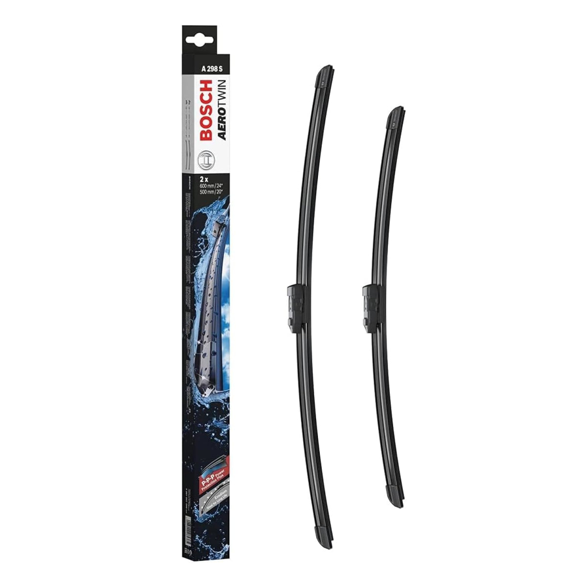 Bosch 3 397 007 298 (A298S) AeroTwin Front Wiper Blades (Pair)