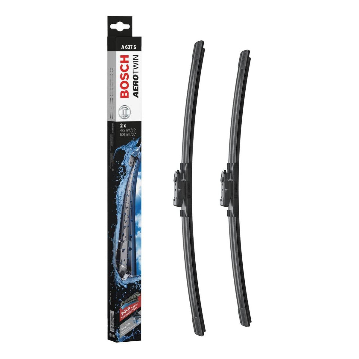 Bosch 3 397 007 637 (A637S) AeroTwin Front Wiper Blades (Pair)