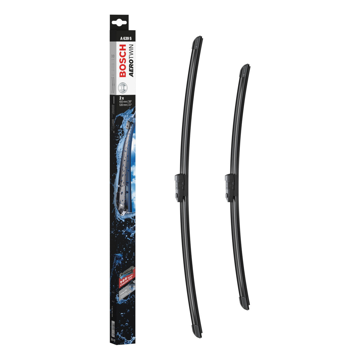 Bosch 3 397 007 639 (A639S) AeroTwin Front Wiper Blades (Pair)