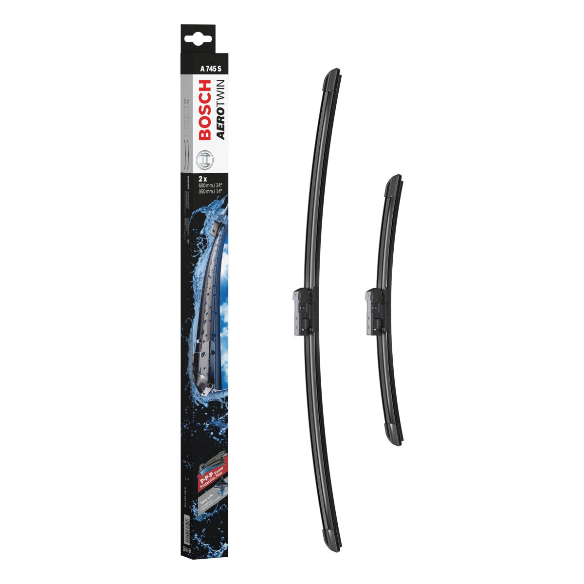 Bosch 3 397 014 745 (A745S) AeroTwin Front Wiper Blades (Pair)
