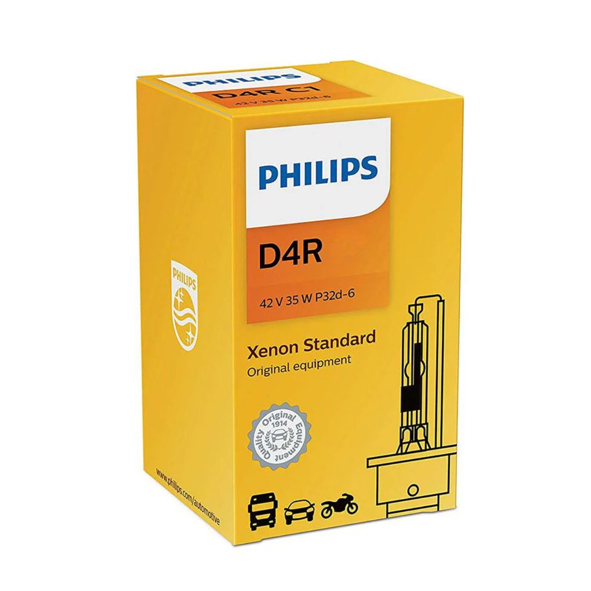 Philips Standard HID D4R Xenon Headlight Bulb 4200K (Single)
