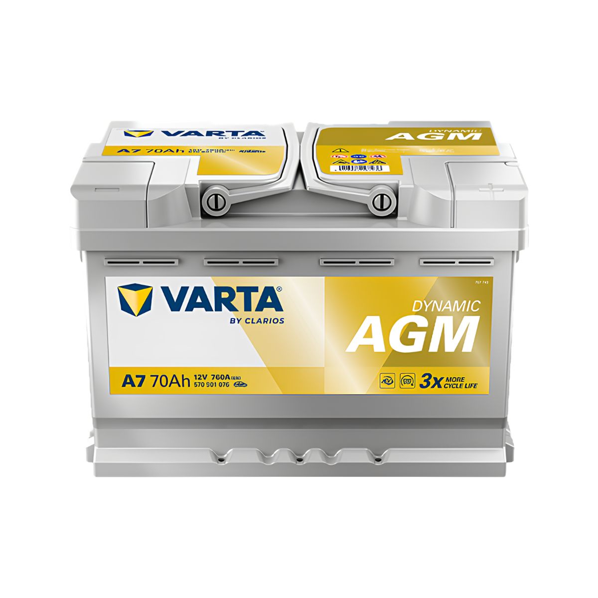 VARTA 570901076 (A7) Dynamic AGM Battery 12V 70Ah