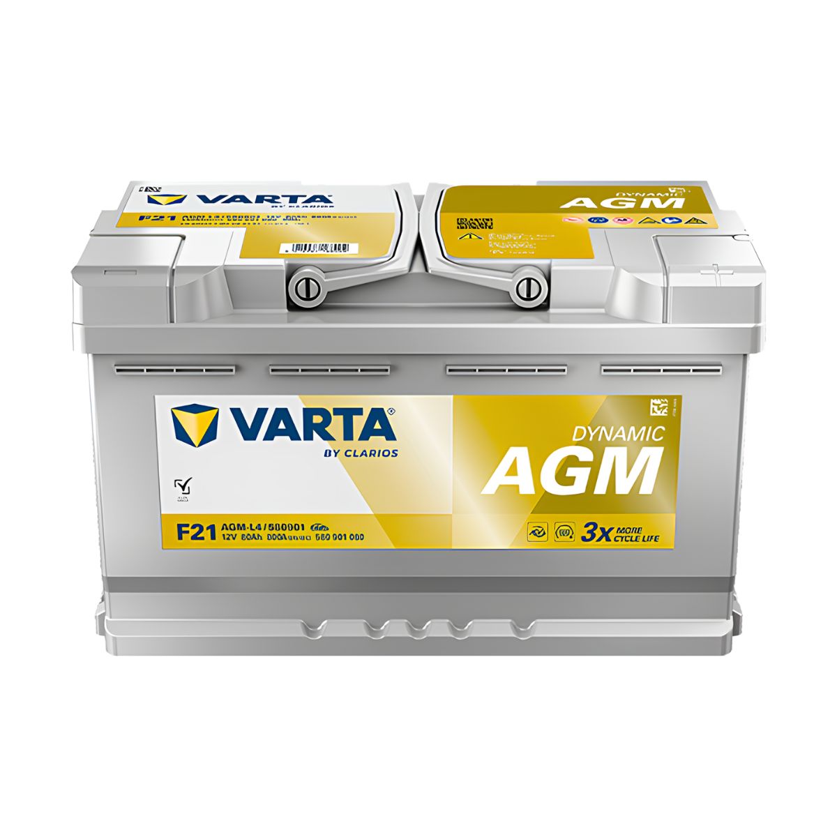 VARTA 580 901 080 (F21) Silver Dynamic AGM Battery 12V 80Ah