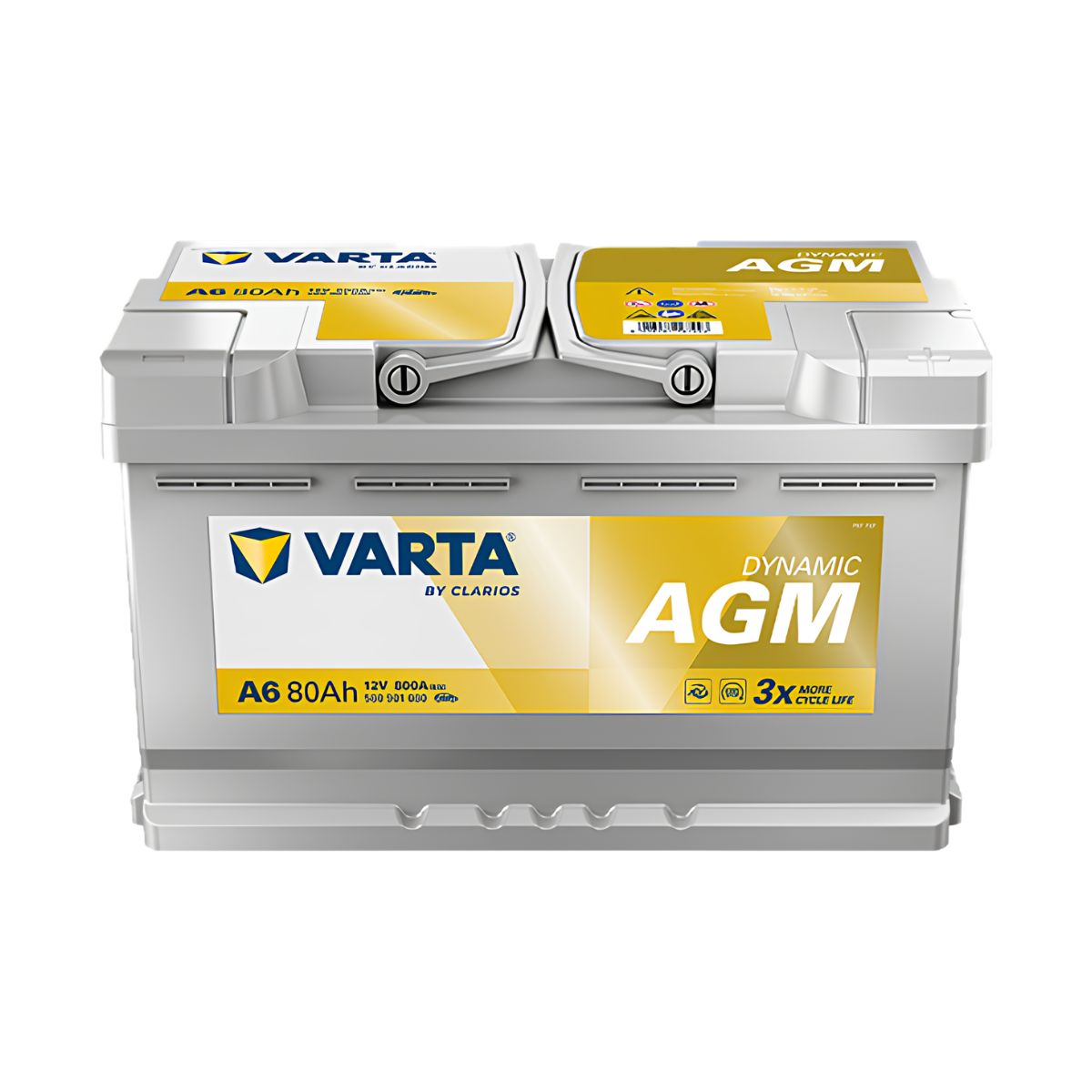 VARTA 580901080 (A6) Dynamic AGM Battery 12V 80Ah