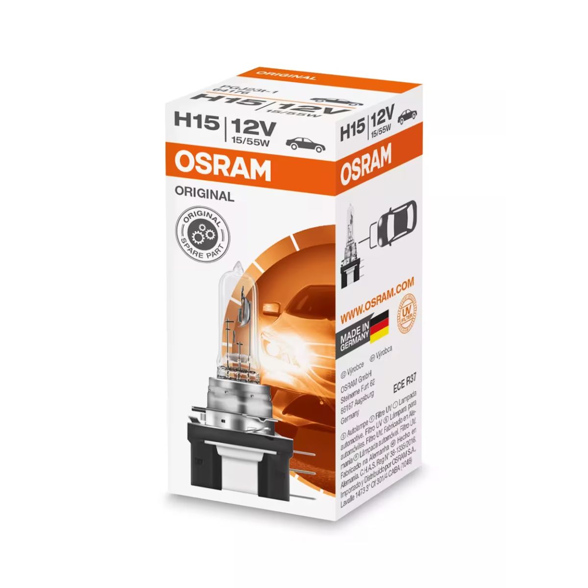 OSRAM Original Line H15 Halogen Headlight Bulb (Single)
