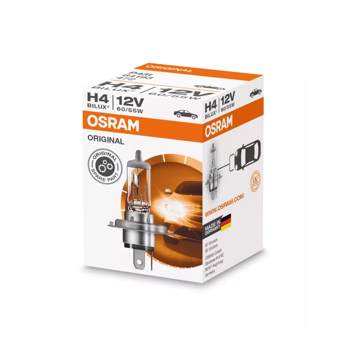 OSRAM Original Line H4 Halogen Headlight Bulb (Single)