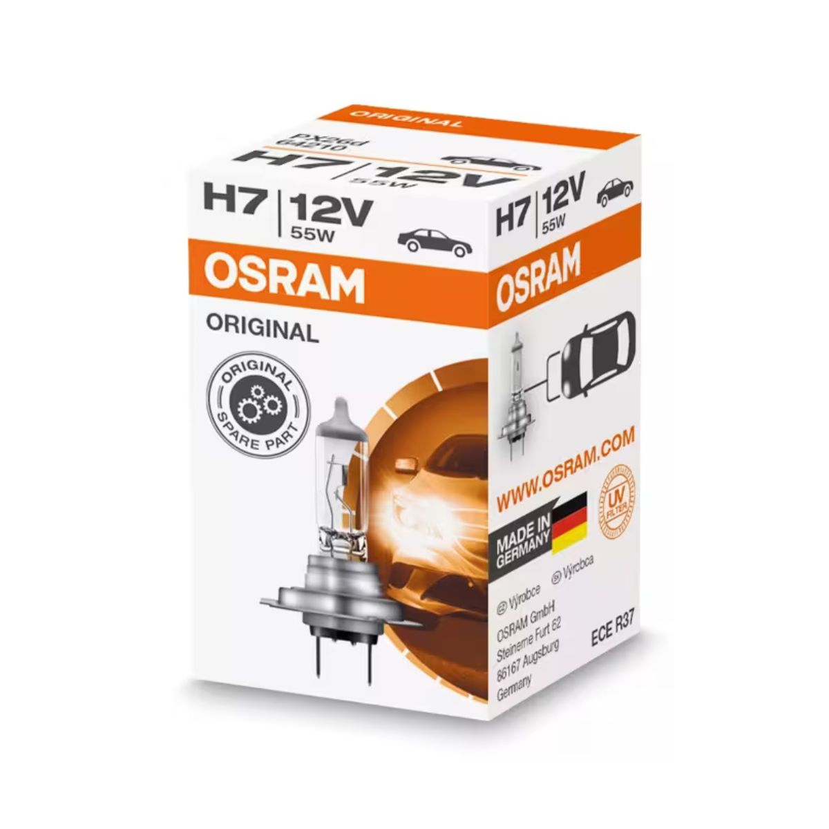 OSRAM Original Line H7 Halogen Headlight Bulb (Single)