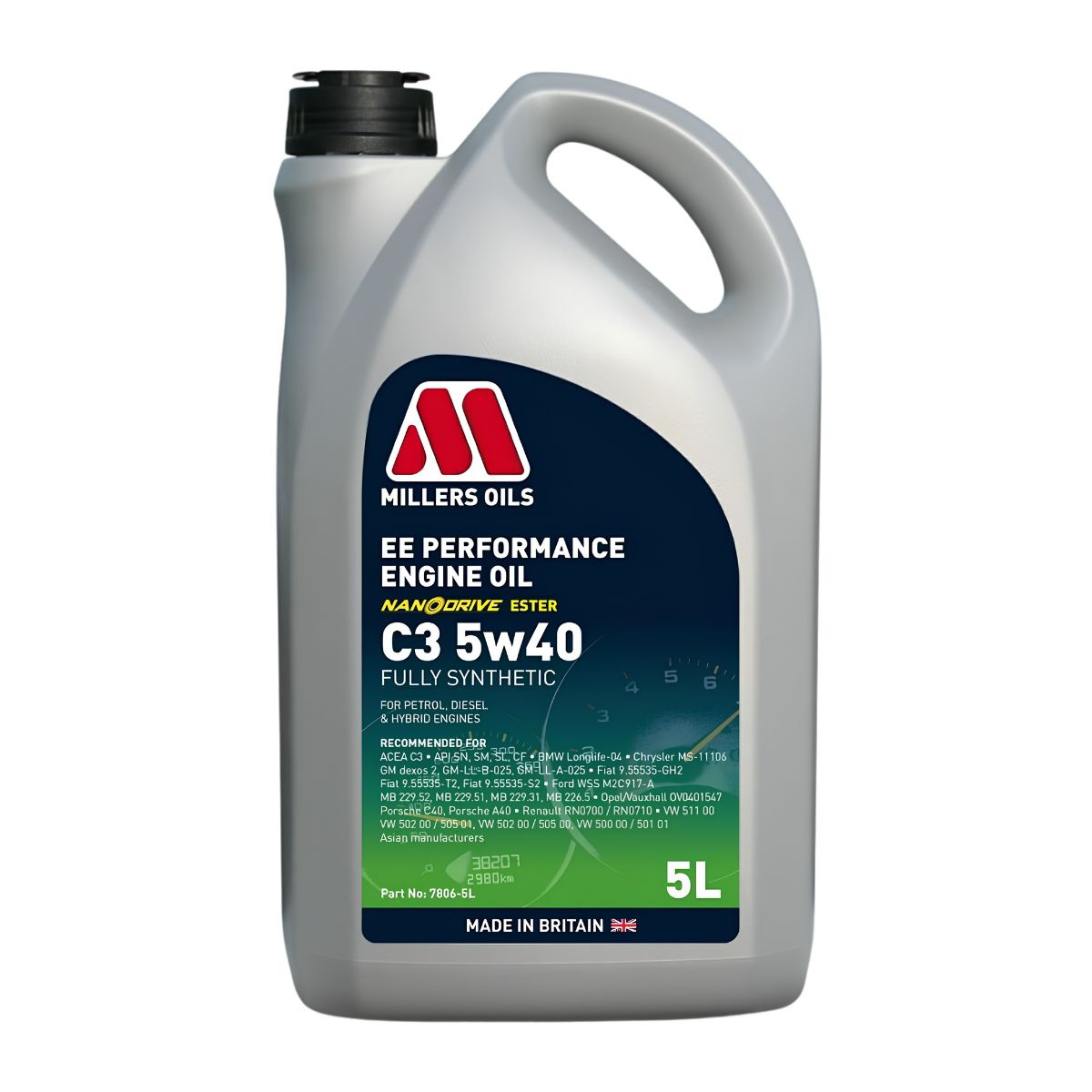 Millers Oils EE Performance C3 5W-40 Engine Oil 5L