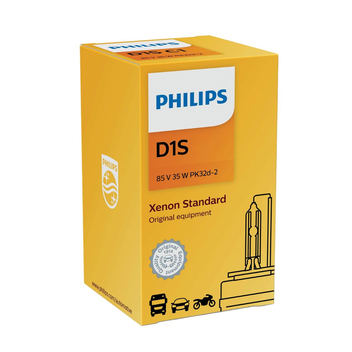 Philips Standard HID D1S Xenon Headlight Bulb 4200K (Single)