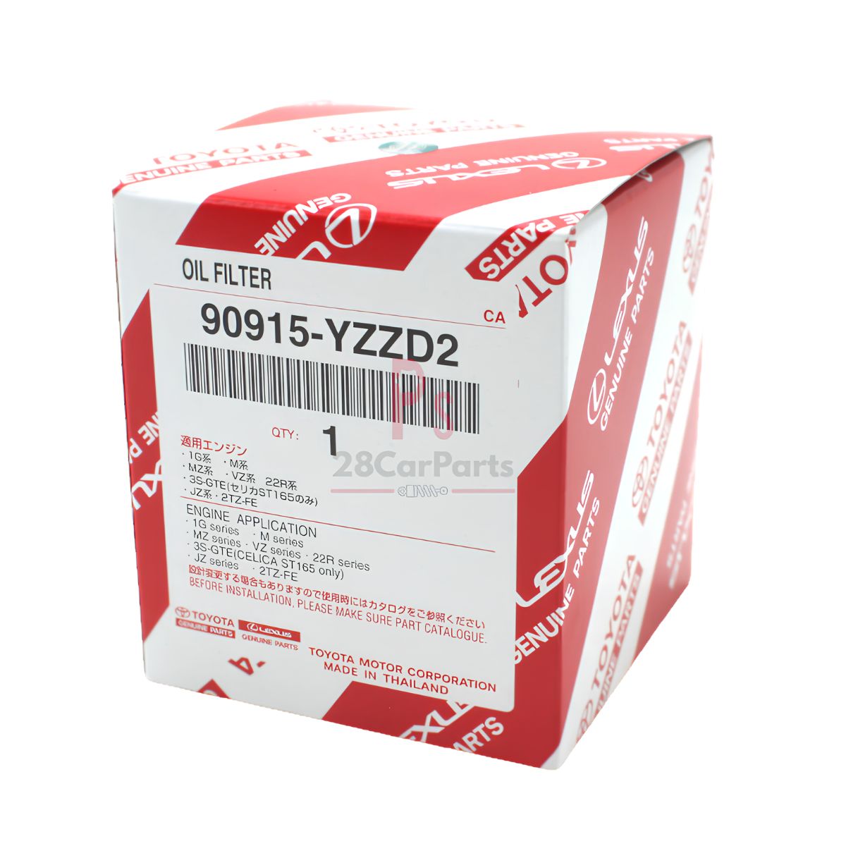 Toyota Genuine 90915-YZZD2 Engine Oil Filter