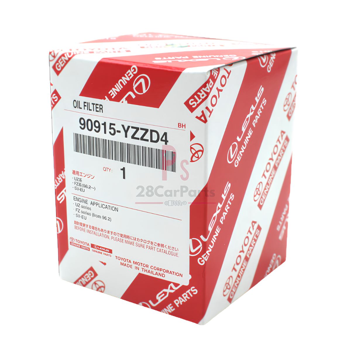 Toyota Genuine 90915-YZZD4 Engine Oil Filter