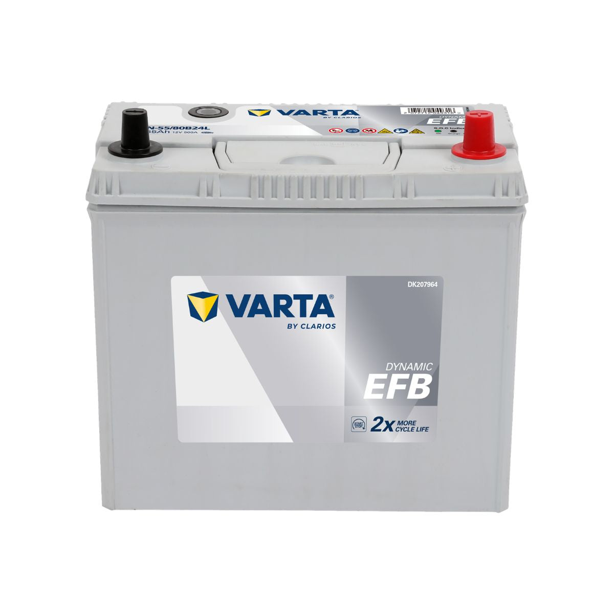 VARTA N-55/80B24L Dynamic EFB Battery 12V 55Ah