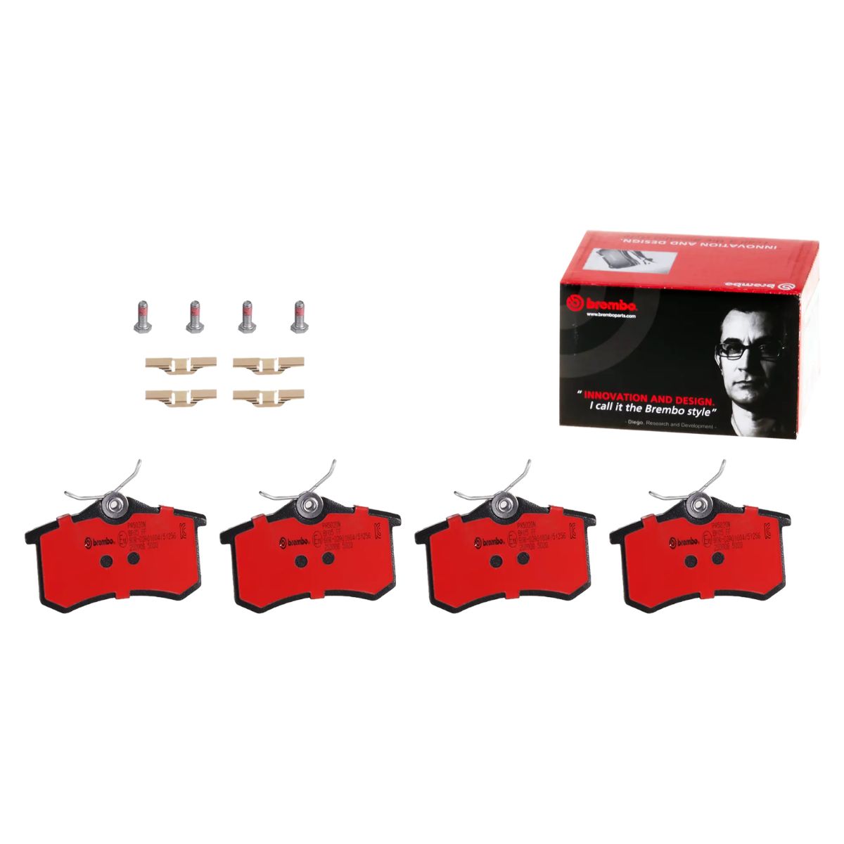 Brembo P 85 020N NAO Ceramic Brake Pad Set (Rear)