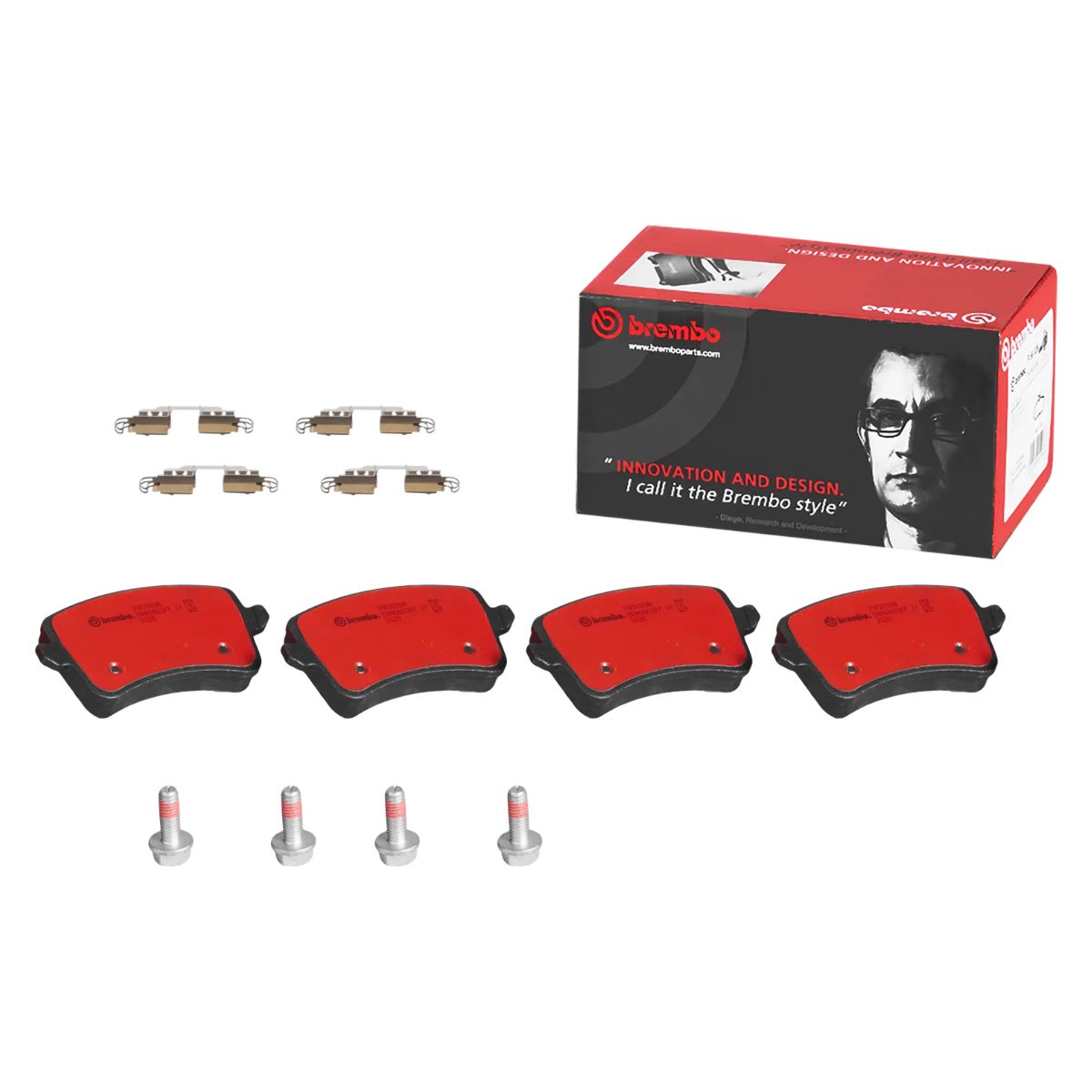 Brembo P 85 099N NAO Ceramic Brake Pad Set (Rear)