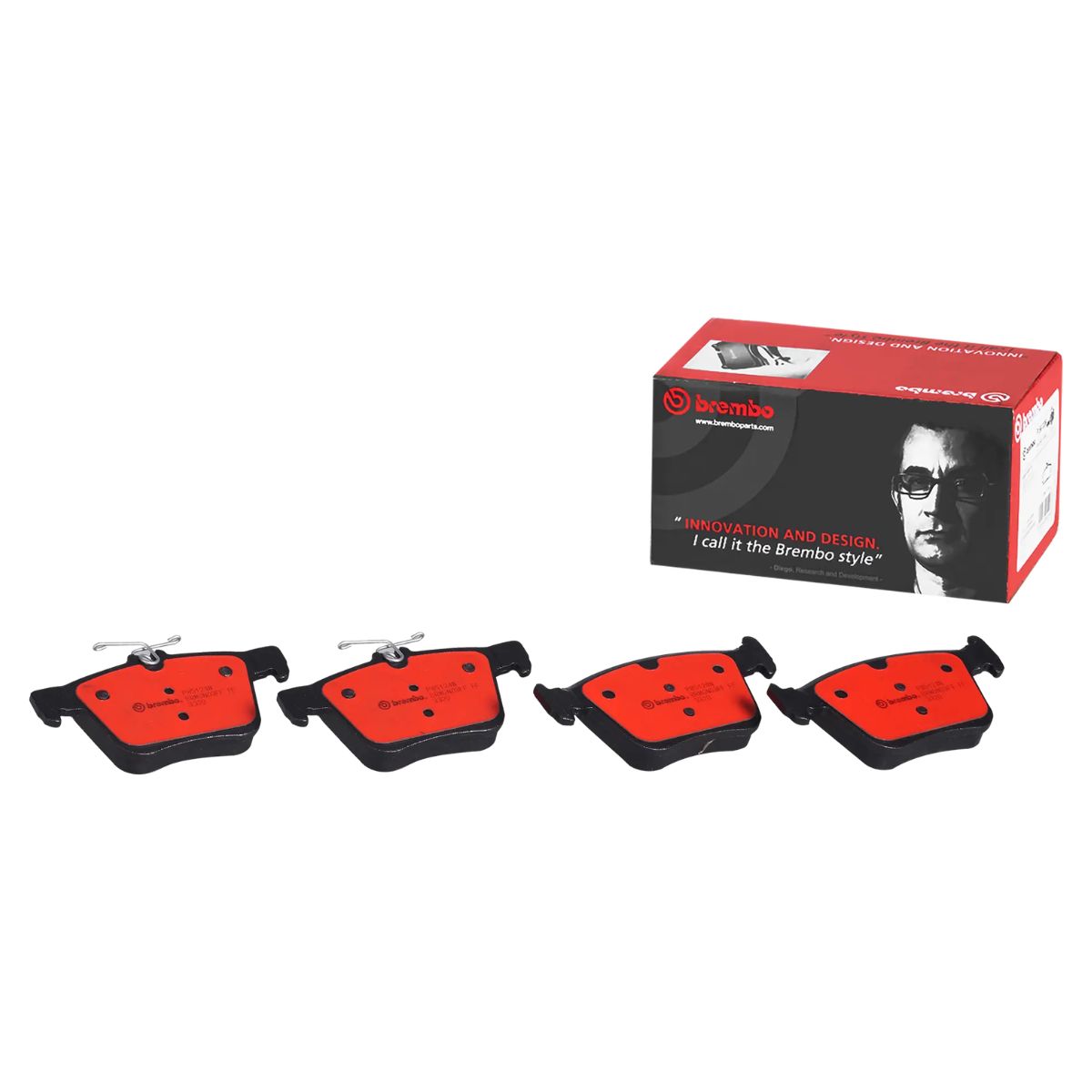Brembo P 85 124N NAO Ceramic Brake Pad Set (Rear)