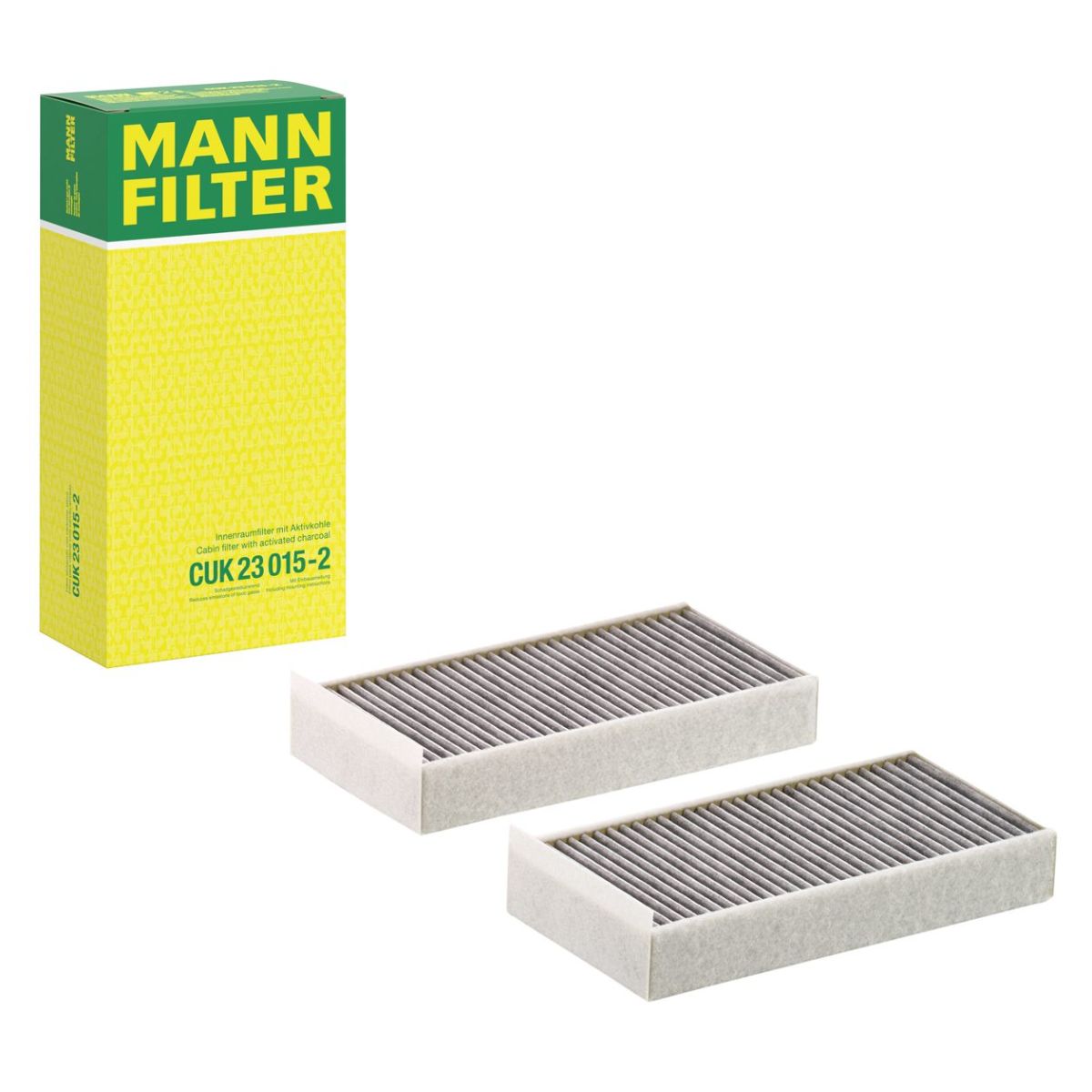MANN-FILTER CUK 23 015-2 Activated Carbon Cabin Pollen Filter