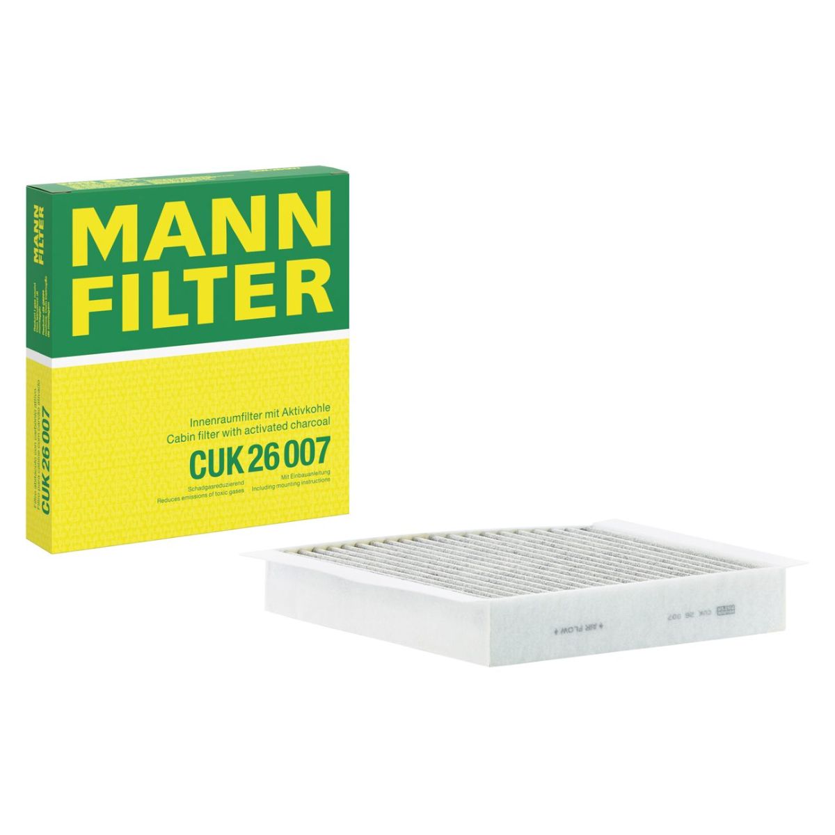 MANN-FILTER CUK 26 007 Activated Carbon Cabin Pollen Filter