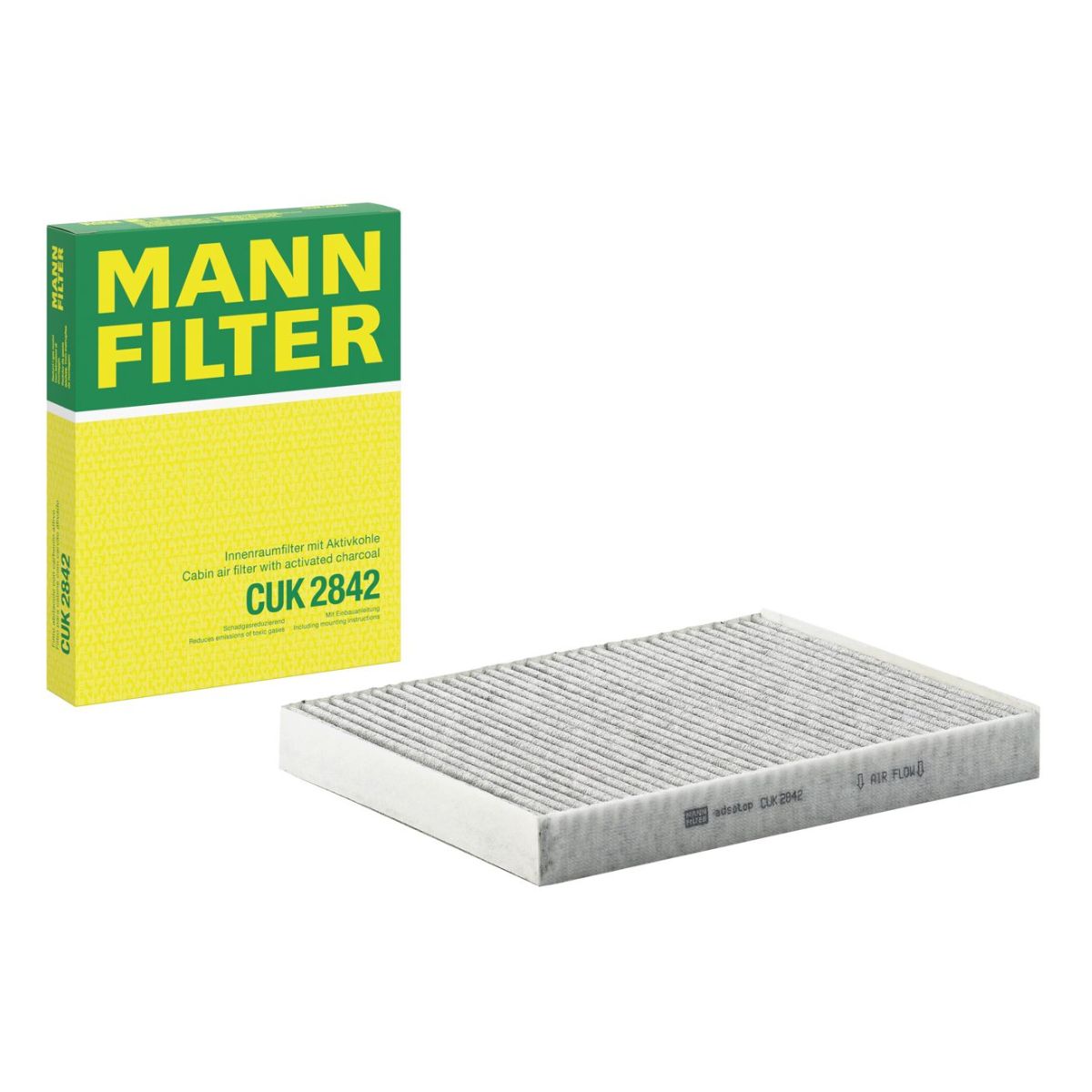 MANN-FILTER CUK 2842 Activated Carbon Cabin Pollen Filter