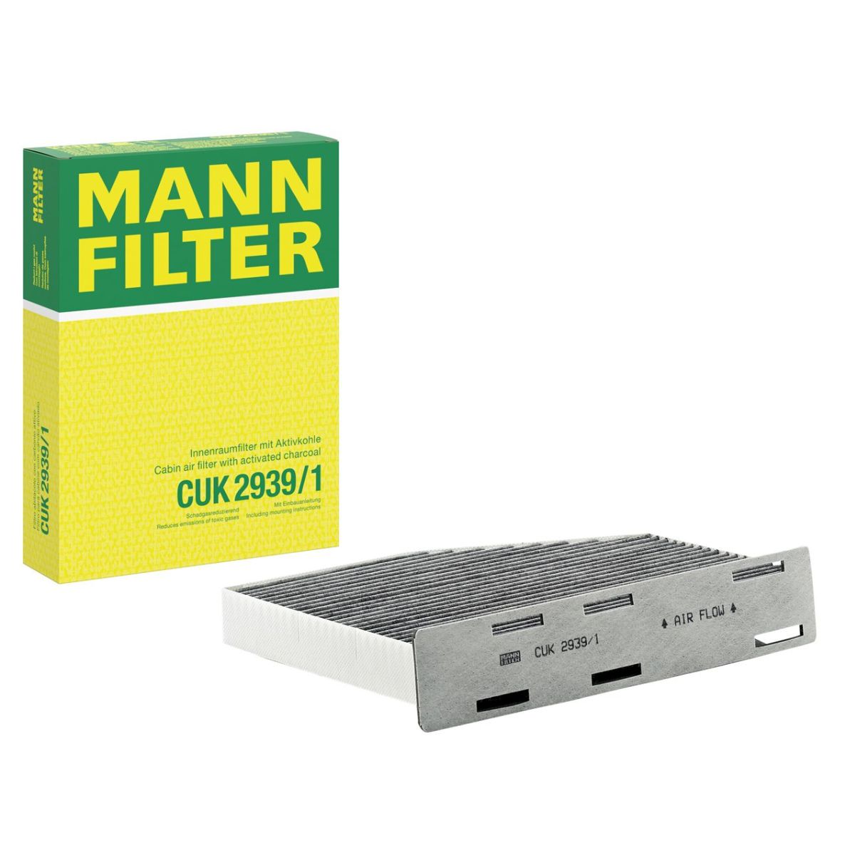 MANN-FILTER CUK 2939/1 Activated Carbon Cabin Pollen Filter