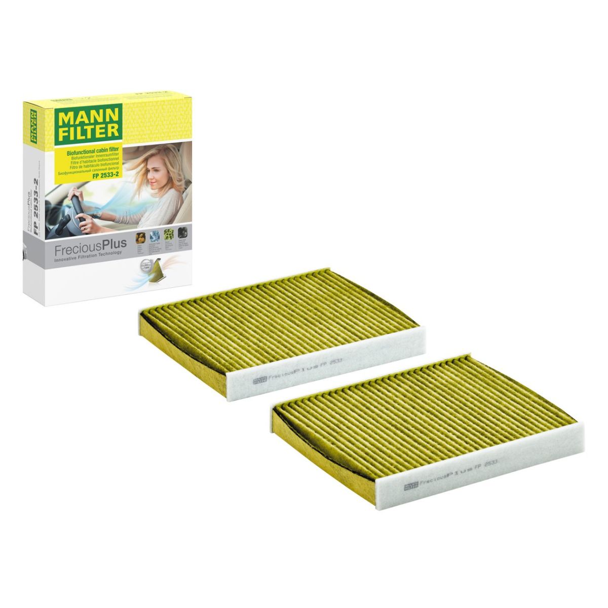 MANN-FILTER FP 2533-2 FreciousPlus Cabin Pollen Filter