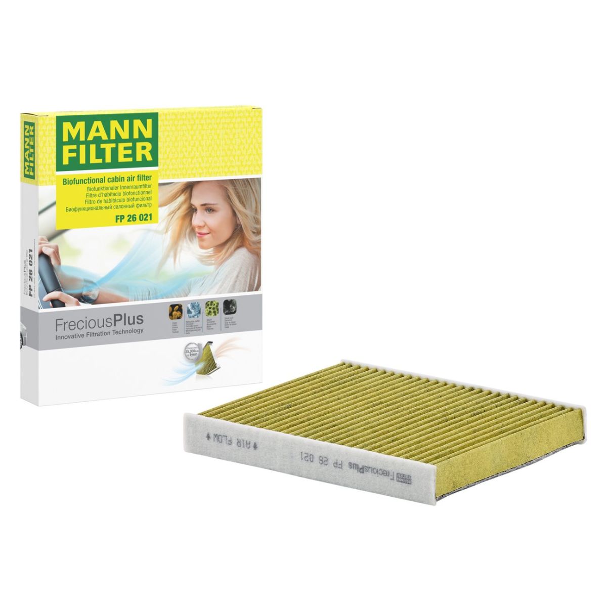 MANN-FILTER FP 26 021 FreciousPlus Cabin Pollen Filter