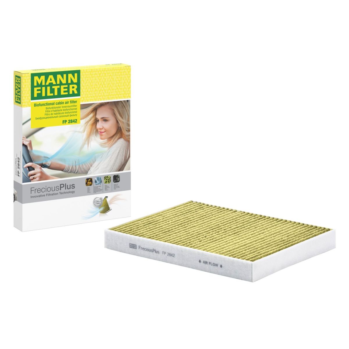 MANN-FILTER FP 2842 FreciousPlus Cabin Pollen Filter