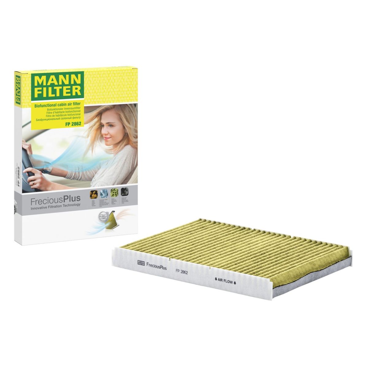 MANN-FILTER FP 2862 FreciousPlus Cabin Pollen Filter