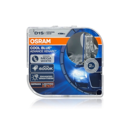66140CBA | OSRAM 66140CBA XENARC Cool Blue Advance HID Xenon Light Bulb (D1S)