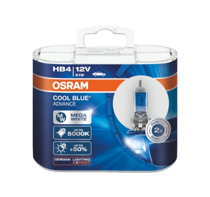 69006CBA | OSRAM 69006CBA Cool Blue Advance Halogen Light Bulb (HB4)